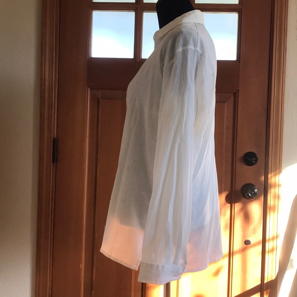 Draper’s and Damon’s White Linen Blouse w/Tank - Picture 3 of 6